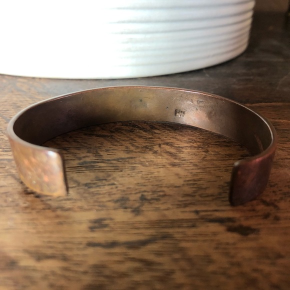 Vintage Navajo turquoise copper cuff - Picture 2 of 6